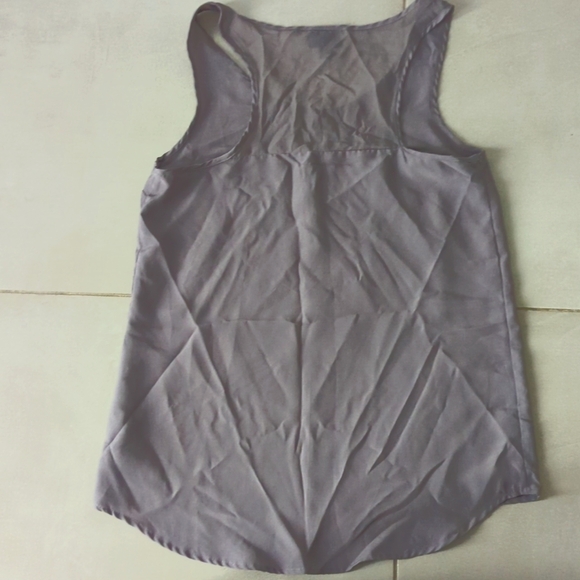 3/$20 Massimo Lightweight Grey Purple Tank Top - Picture 3 of 3